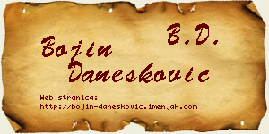 Bojin Danesković vizit kartica